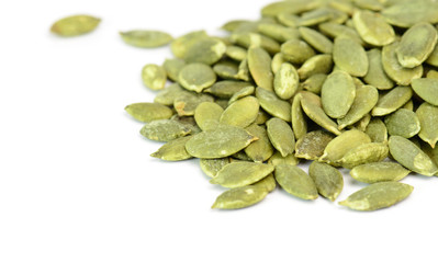 pumpkin seeds isolated on white background