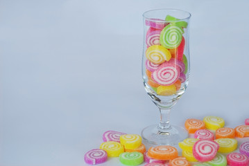 colorful jelly in a glass
