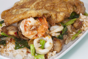 sea food  Thai fire rice
