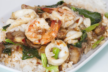 sea food  Thai fire rice