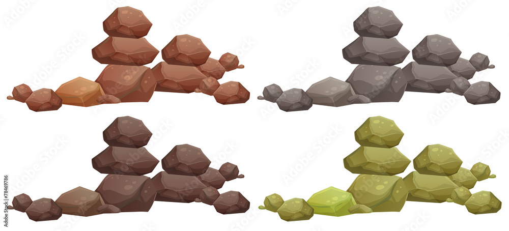 Wall mural Rock piles