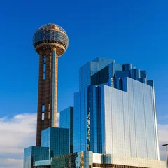 Raamstickers Dallas, Texas cityscape with blue sky © f11photo