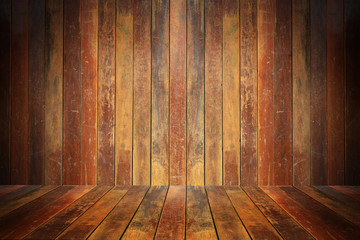 Vintage brown wooden planks interior