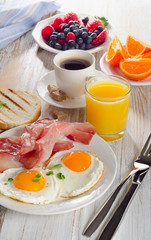 Fresh food  for healthy breakfast.