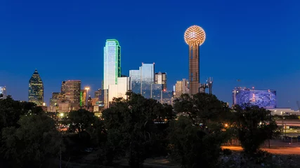 Schilderijen op glas Dallas City skyline at twilight © f11photo