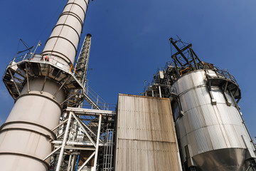 Industrial plant wit blue sky