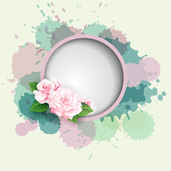 soft pastel background with roses