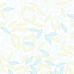 Colored seamless pattern on leaves theme. Autumn seamless