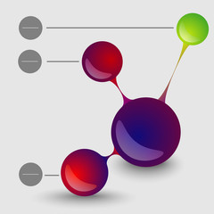 template infographics. Molecule