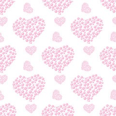 pattern of bubble hearts