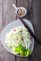 Spicy kohlrabi noodles