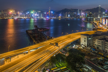 Fototapeta na wymiar Modern city, Hong Kong, China.