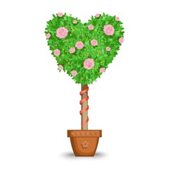 love tree in a pot