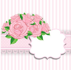 Vintage background with roses