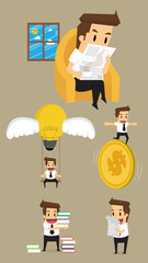 Set,Businessman Character