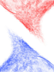 Red and blue fractal lines