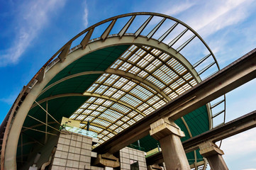 Obraz premium the view of shanghai high-speed railway station