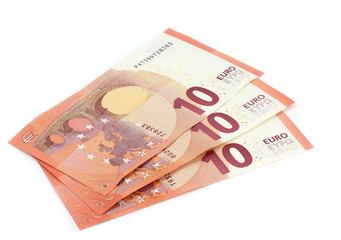 10 Euros notes.