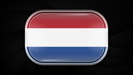 Netherlands. Vector Flag Button Series