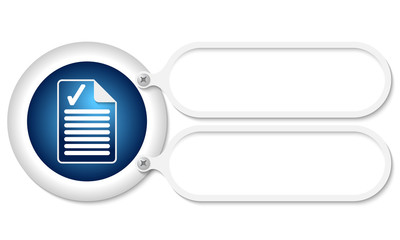 white frames and document icon and check box