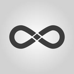The infinity icon. Infinity symbol. Flat