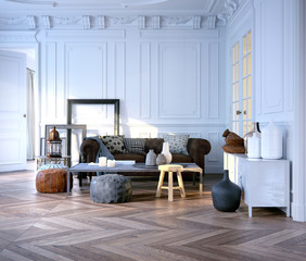 Sofa in Altbau mit Sonnenlicht - Sofa in sunlight in old apartme