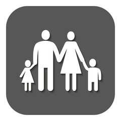 The family icon. Family symbol. Flat
