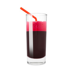 beetroot juice isolated on white