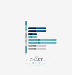 Line graph, chart icon