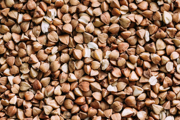 Buckwheat Background, Texture. Healthy Food.