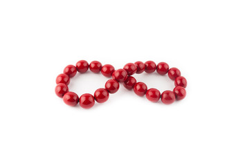 Red round beads