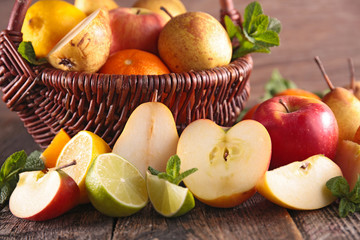 composition with fresh fruits