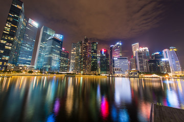 Obraz premium Panorama of Singapore skyline downtown