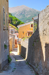 Fototapeta na wymiar Alleyway. Morano Calabro. Calabria. Italy.