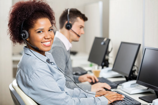 Customer Service Representatives Working In Office