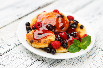 Delicious homemade cheese pancakes