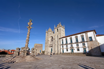 Porto Cathedral and the Pillory of Porto, Portugal