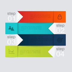 Vector colorful info graphics for your business presentations.