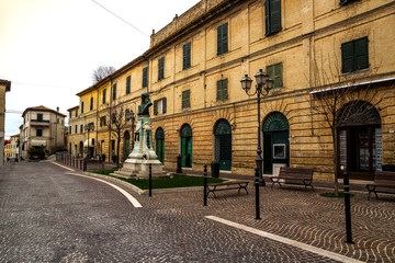 Piazza Roma Camerano (Ancona) - obrazy, fototapety, plakaty