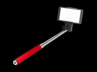 selfie monopod stick with mobile phone