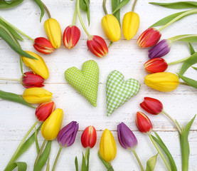 Tulpenstrauss mit Herz