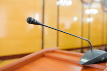 A mic in front of an Audience