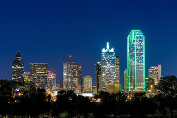 Fototapeta na wymiar Dallas City skyline at twilight