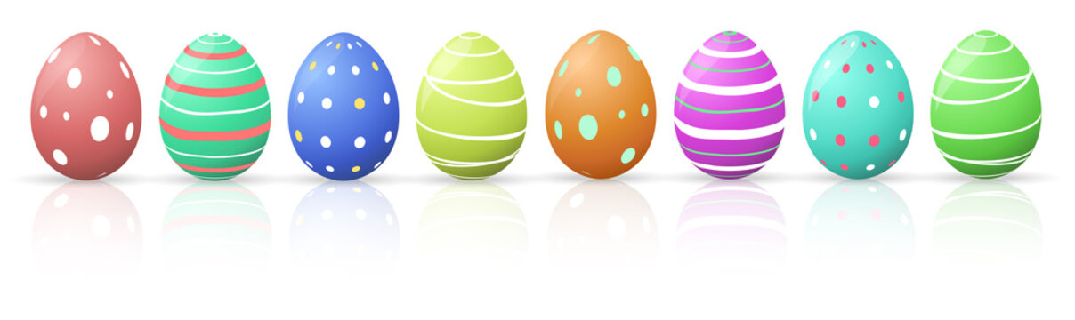 Colourful beautiful Easter Eggs