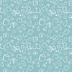 Green Medical Seamless Pattern