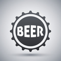 Vector beer bottle cap icon