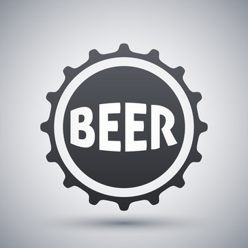 Vector beer bottle cap icon