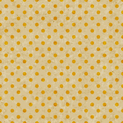 Dot pattern on grunge old paper texture, Seamless polka dot
