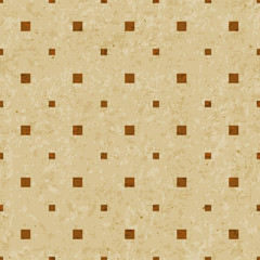 Abstract vintage squares pattern on grunge old paper texture