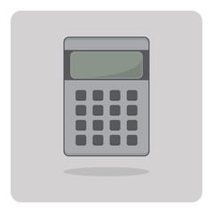 Vector of flat icon, calculator on isolated background